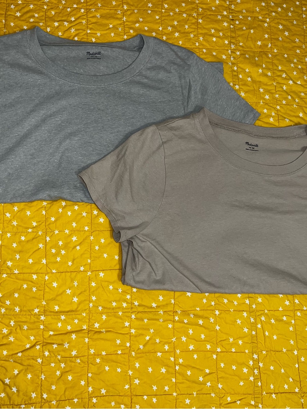 Madewell Short Sleeve Tees in Gray & Taupe
